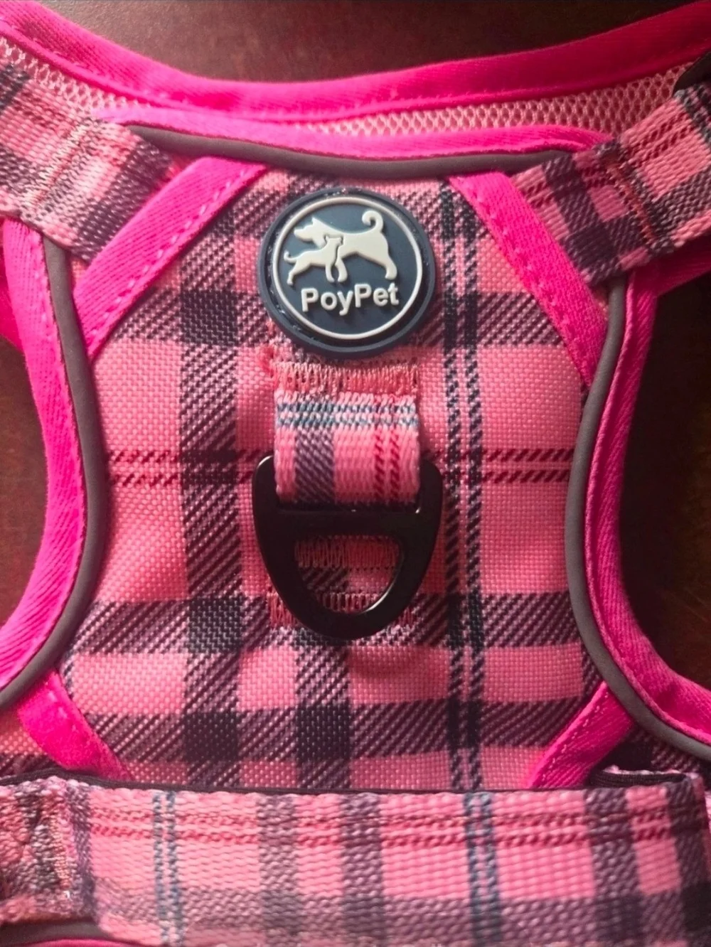 PoyPet Pink Plaid No-Pull Dog Harness Size Small NWT
